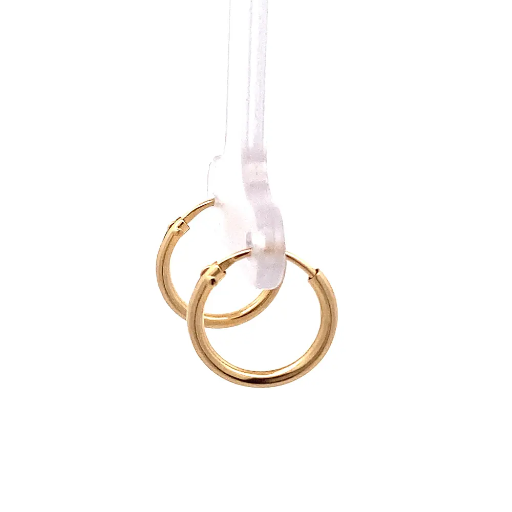 Aros Tubulares de Oro Amarillo 18K