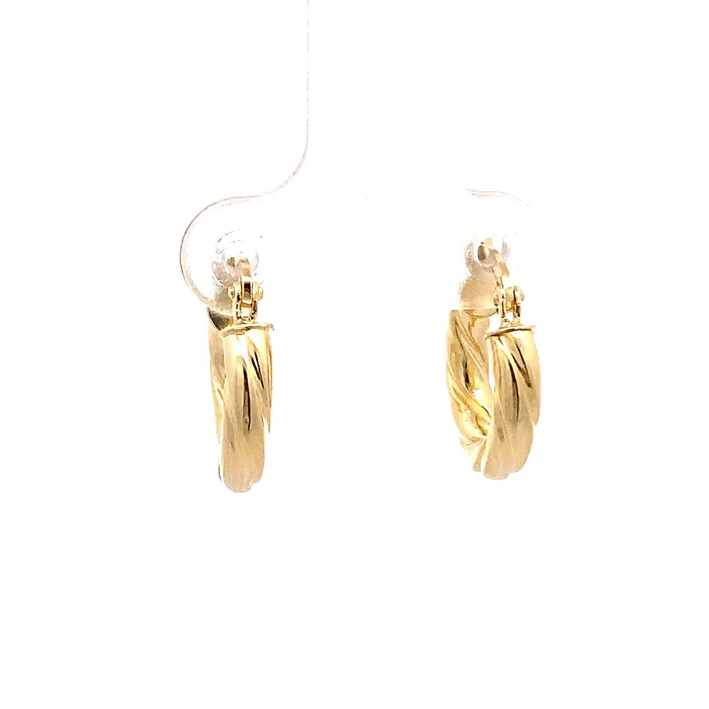Aros Trenzados de Oro Amarillo 18K