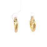 Aros Trenzados de Oro Amarillo 18K