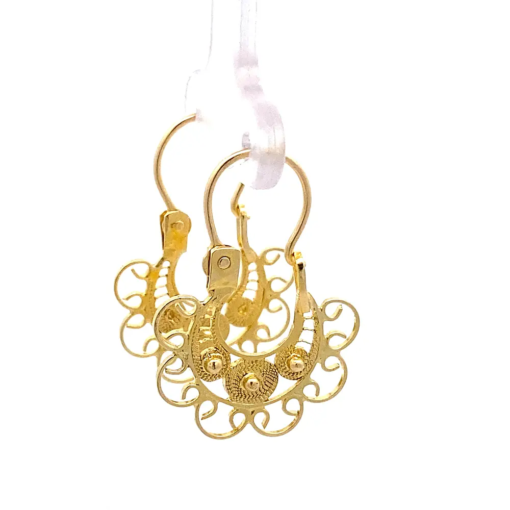 Aros de Filigrana en Oro Amarillo 18K