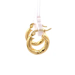 Aros Trenzados de Oro Amarillo 18K