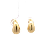 Aros Gota Bombé de Oro Amarillo 18K