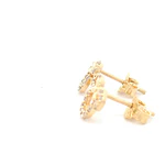 Aros Minnie Calados de Oro Amarillo 18K con Piedras Incoloras