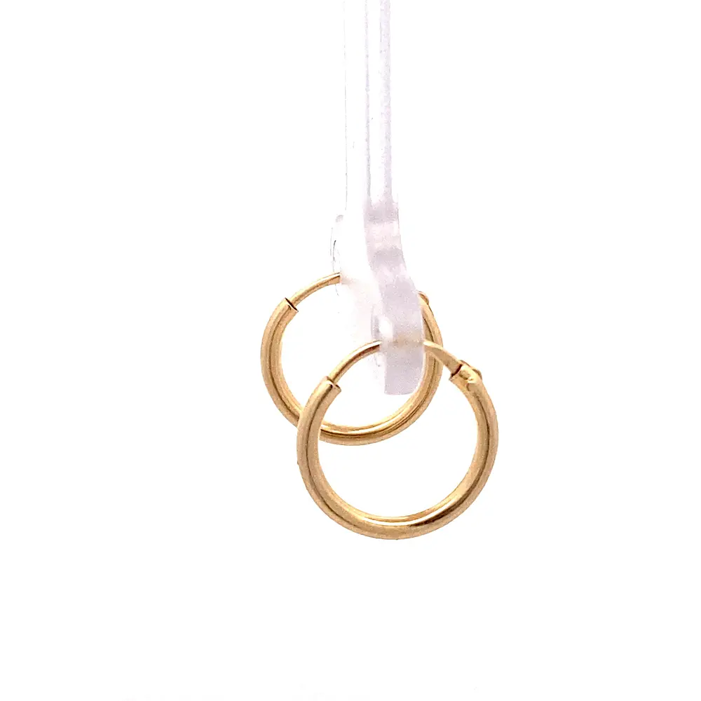Aros Tubulares de Oro Amarillo 18K