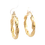 Aros Trenzados de Oro Amarillo 18K