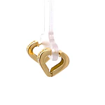 Aros Huggies Corazón de Oro Amarillo 18K con Diamantes