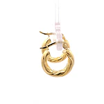 Aros Trenzados de Oro Amarillo 18K