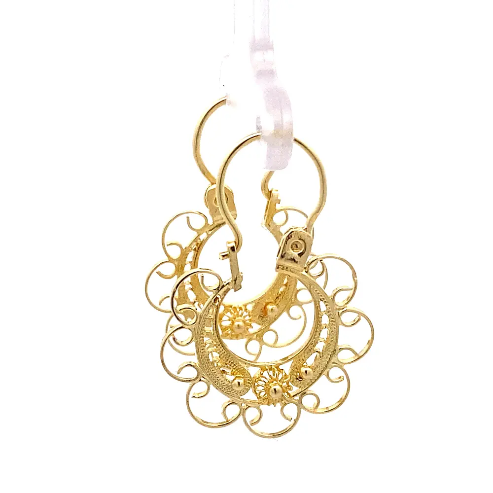 Aros de Filigrana en Oro Amarillo 18K
