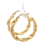 Aros Trenzados de Oro Amarillo 18K