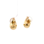 Aros Gota Bombé de Oro Amarillo 18K