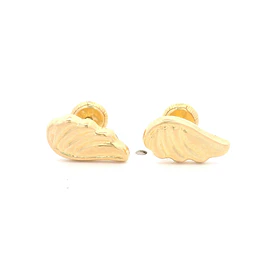 Aros Alas para Bebé de Oro Amarillo 18K