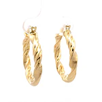 Aros Trenzados de Oro Amarillo 18K