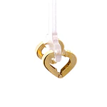 Aros Huggies Corazón de Oro Amarillo 18K con Diamantes