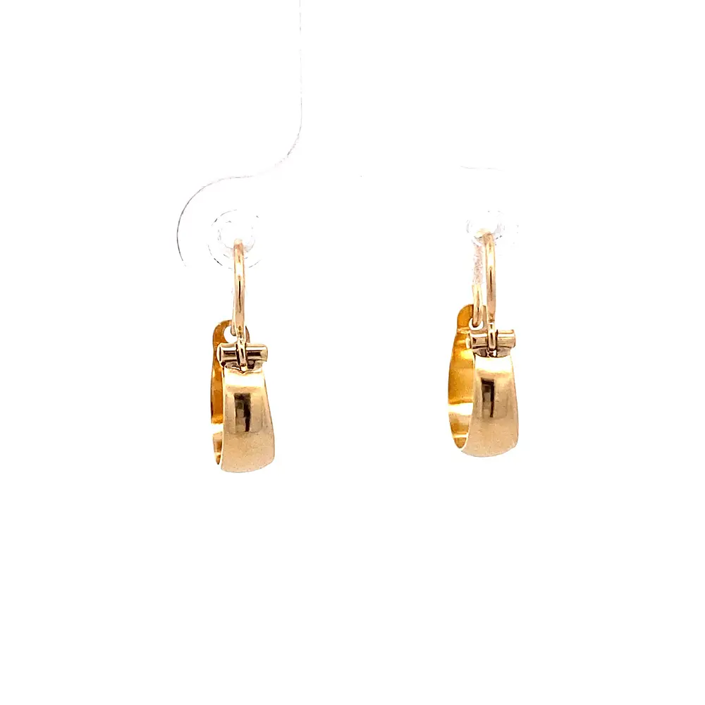 Aros Botes de Oro Amarillo 18K