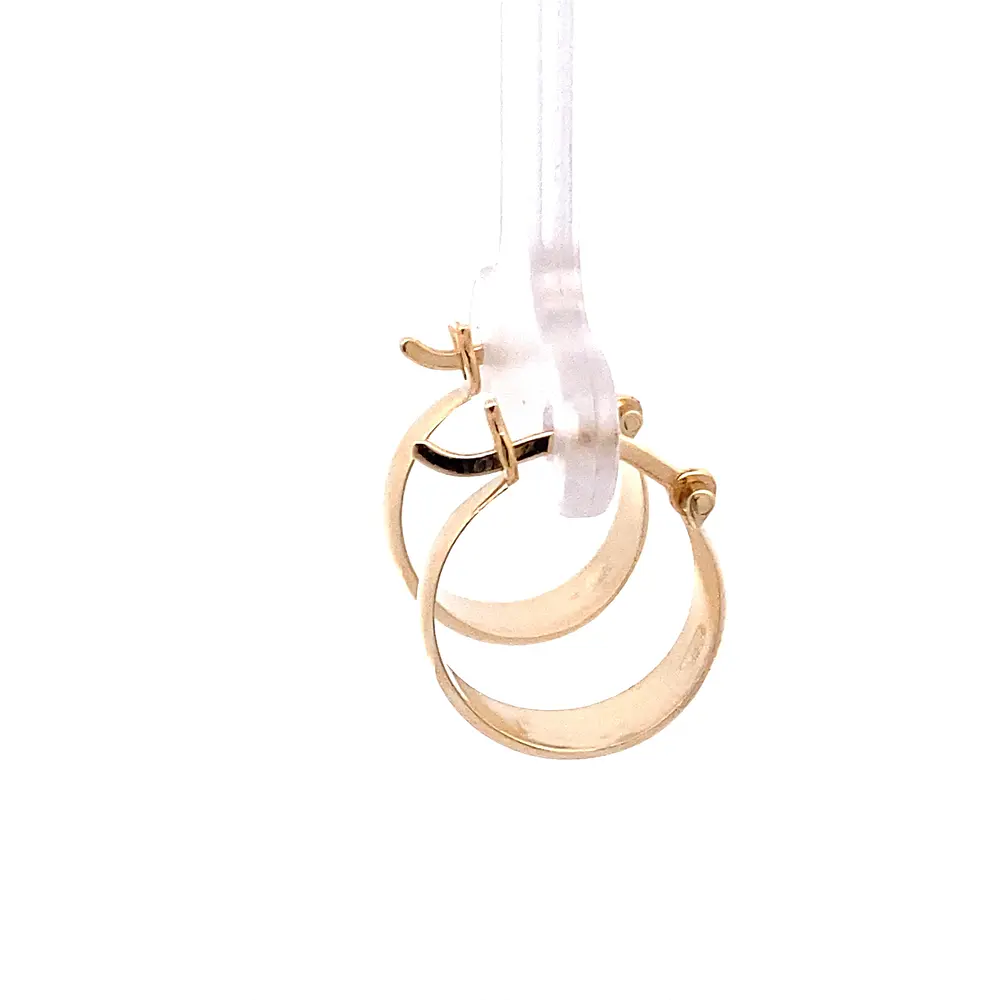 Aros Botes de Oro Amarillo 18K
