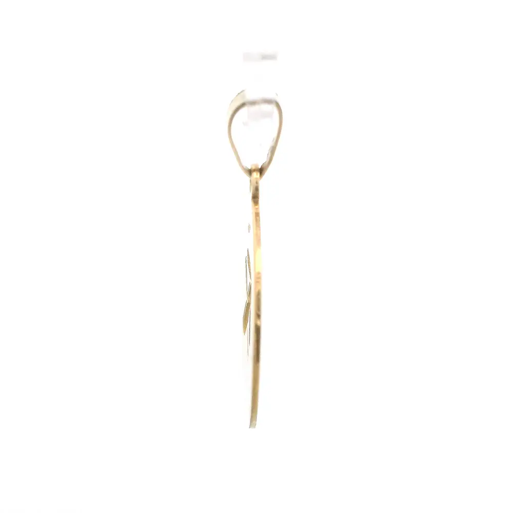 Colgante Circular Sagitario de Oro Amarillo 18K Mateado