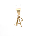 Colgante Letra A Cursiva Calada de Oro Amarillo 18K