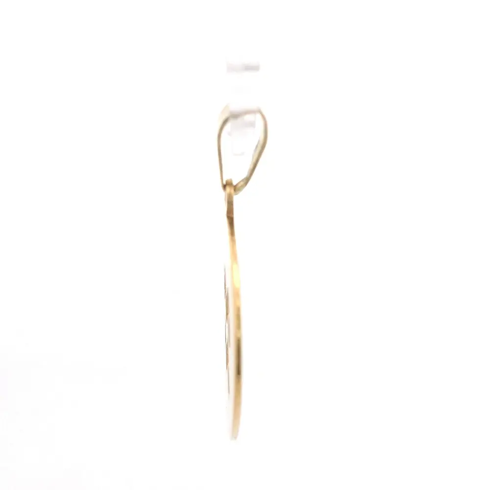 Colgante Circular Acuario de Oro 18K Mateado
