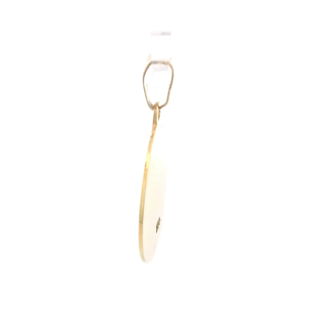 Colgante Circular Aries de Oro Amarillo 18K Mateado