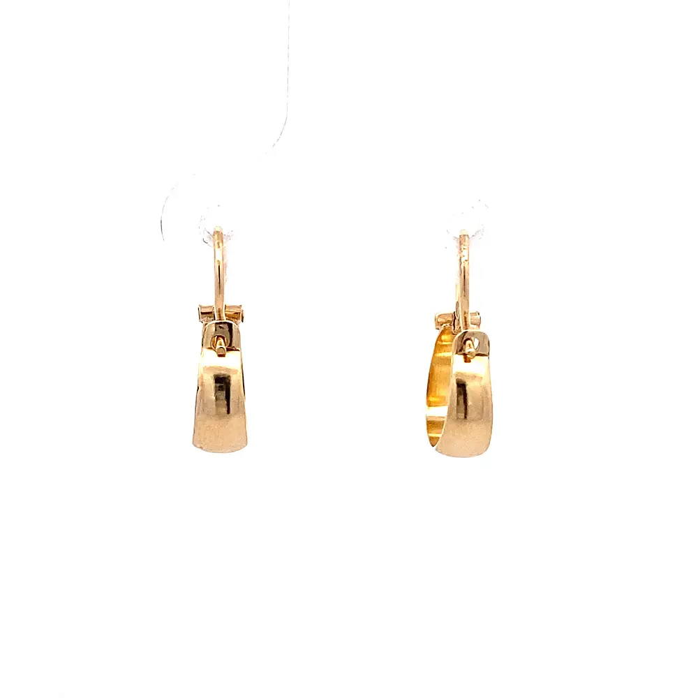 Aros Botes de Oro Amarillo 18K