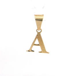 Colgante Letra A Calada de Oro Amarillo 18K