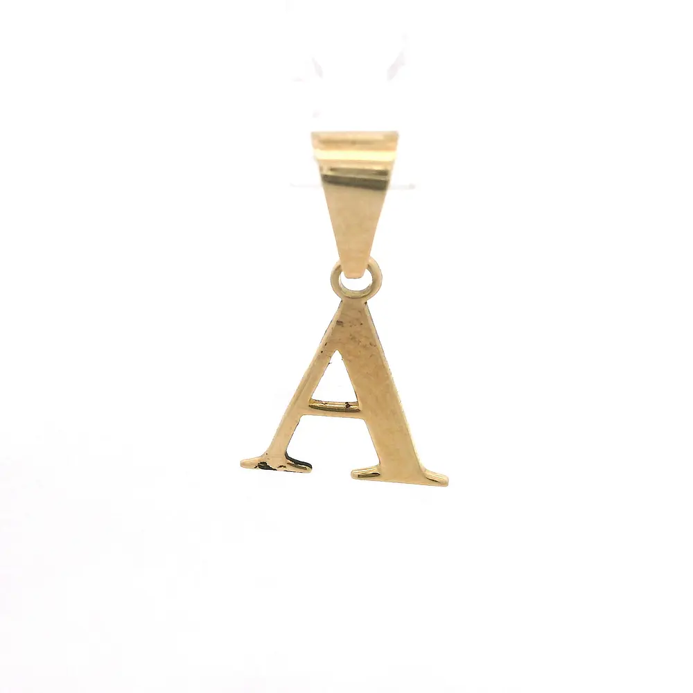 Colgante Letra A Calada de Oro Amarillo 18K