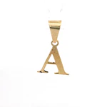 Colgante Letra A Calada de Oro Amarillo 18K