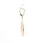 Colgante Circular Letra E Calada de Oro Amarillo 18K