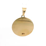 Colgante Circular Tauro de Oro Amarillo 18K Mateado