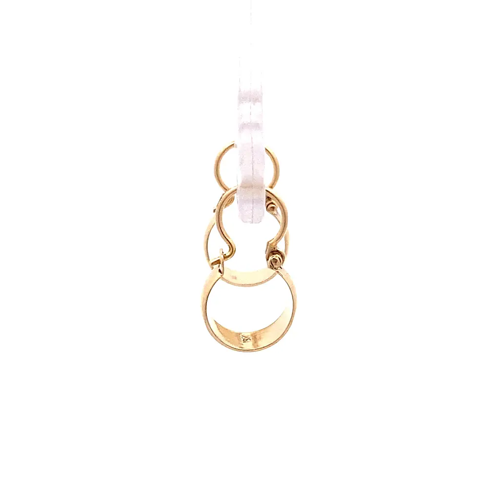 Aros Botes de Oro Amarillo 18K