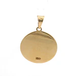 Colgante Circular Acuario de Oro 18K Mateado