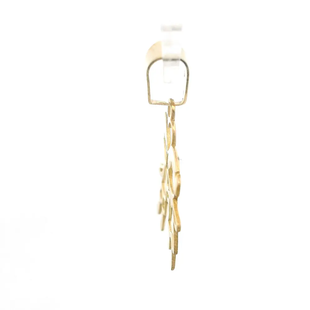 Colgante Niño y Niña con Corazón Calado de Oro Amarillo 18K
