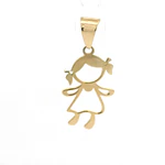 Colgante Niña Calada de Oro Amarillo 18K