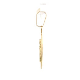 Colgante Circular Familia Arrodillada de Oro Amarillo 18K