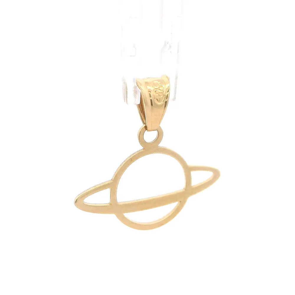 Colgante Saturno de Oro Amarillo 18K
