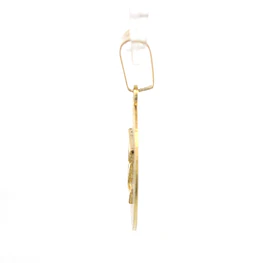Colgante Circular Mateado Letra E de Oro Amarillo 18K