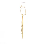 Colgante Circular Mateado Letra E de Oro Amarillo 18K