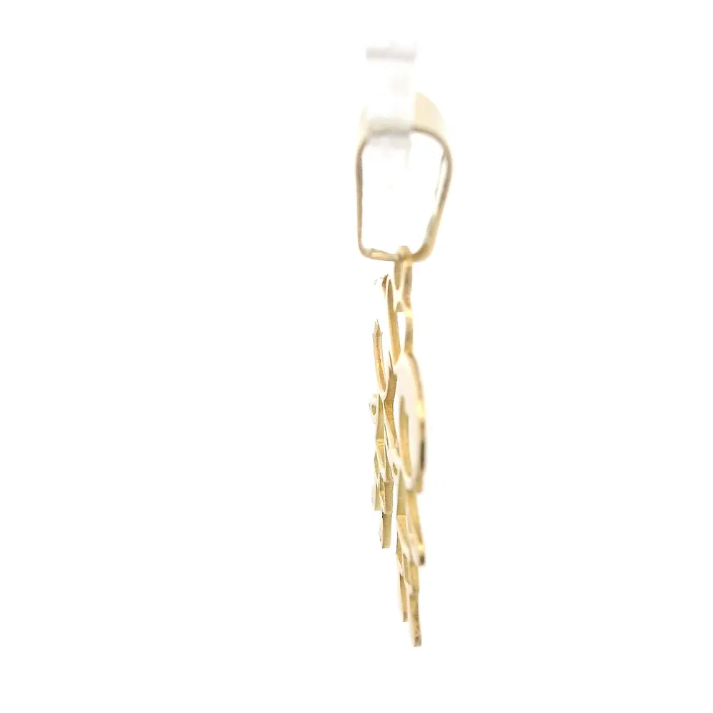 Colgante Niños con Corazón Calado de Oro Amarillo 18K