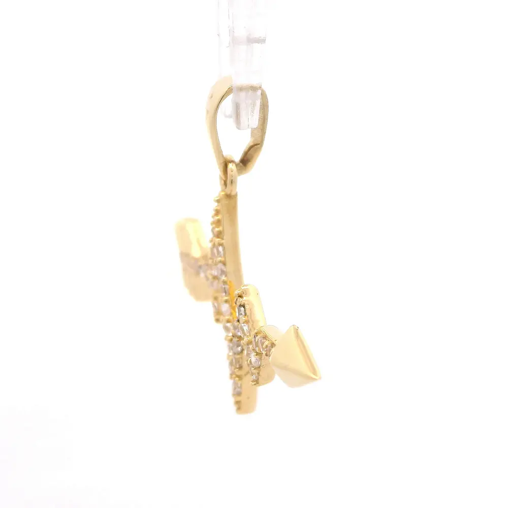 Colgante Flecha con Línea de Vida de Oro Amarillo 18K