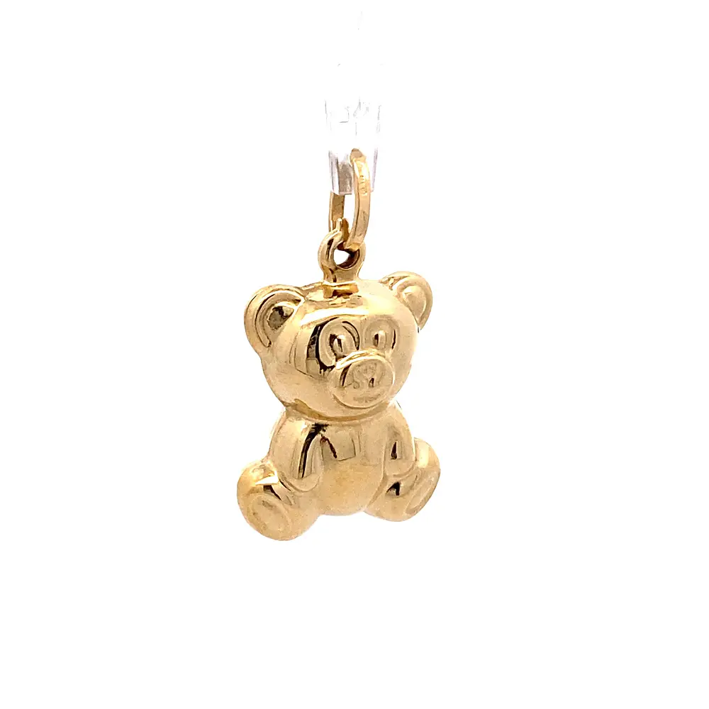 Colgante Oso Bombé de Oro Amarillo 18K