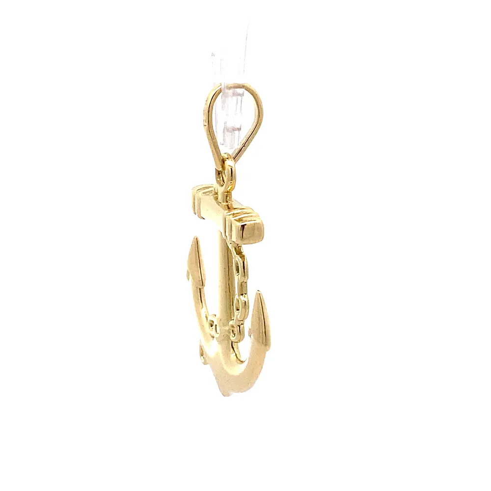 Colgante Ancla de Oro Amarillo 18K