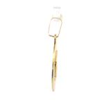 Colgante Circular Mateado Letra E de Oro Amarillo 18K