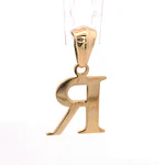 Colgante Letra R de Oro Amarillo 18K