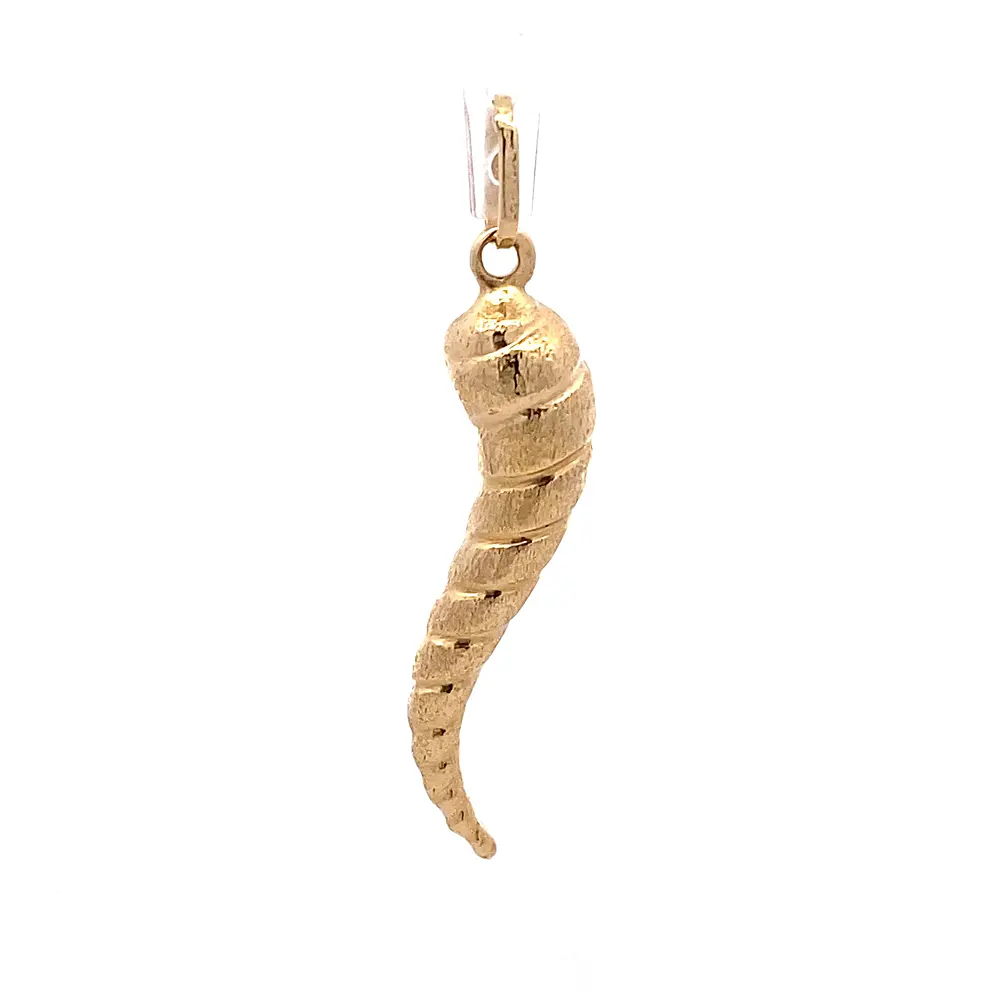 Colgante Cuerno Italiano de Oro Amarillo 18K