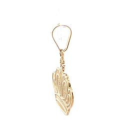 Colgante Corona Tallada de Oro Amarillo 18K