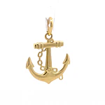 Colgante Ancla de Oro Amarillo 18K