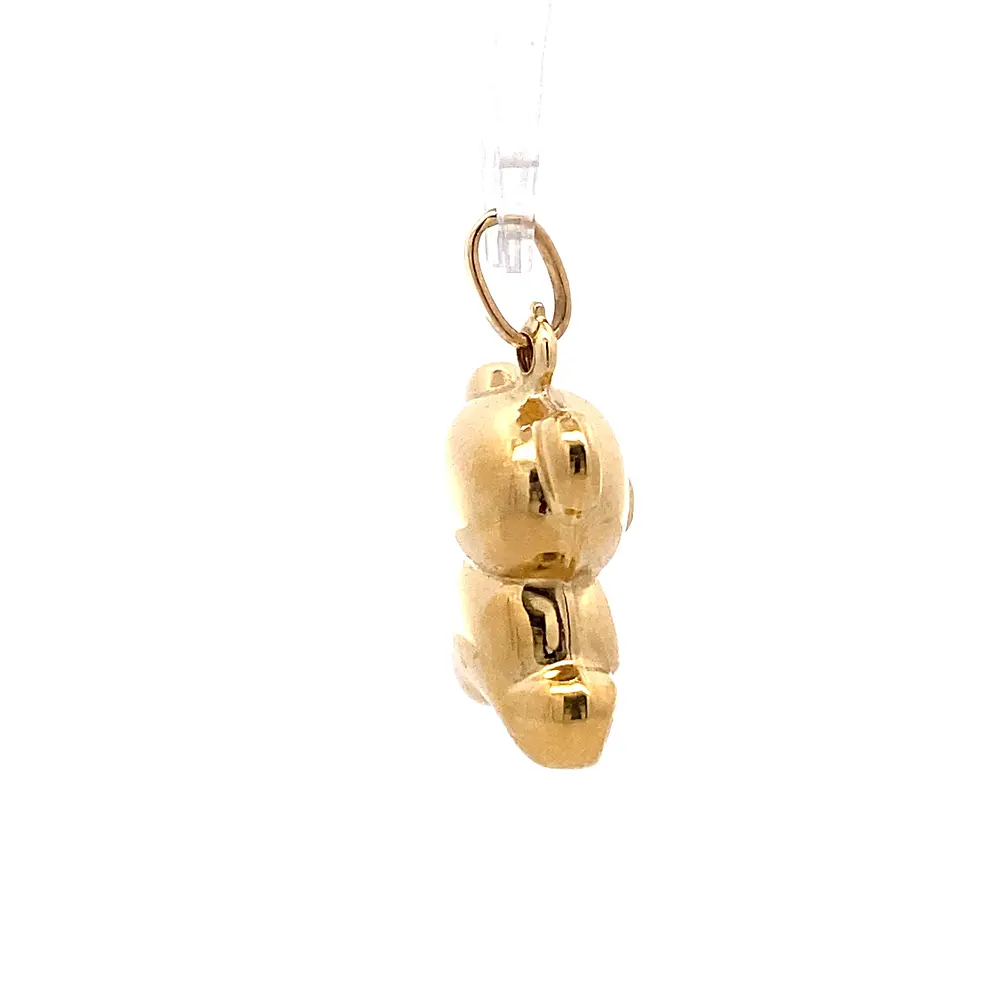 Colgante Oso Bombé de Oro Amarillo 18K