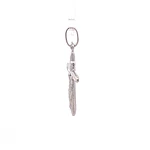 Colgante Crucifijo de Oro Blanco 18K con Valier