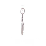 Colgante Crucifijo de Oro Blanco 18K con Valier