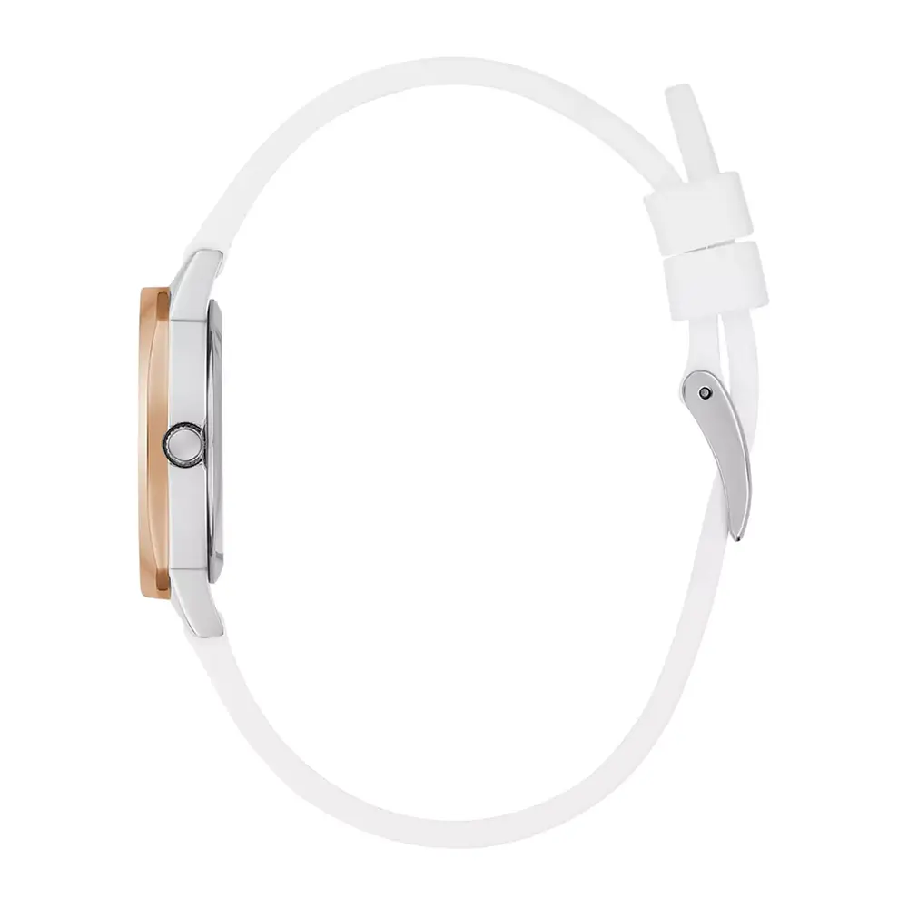 Reloj Guess Cuarzo Blanco y Rose Gold